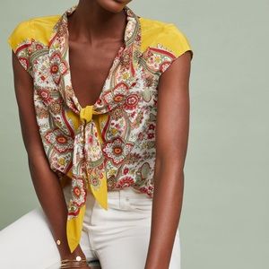 Maeve Scarf printed silk blouse - size Large